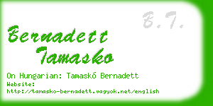 bernadett tamasko business card